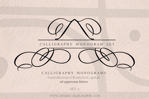 Download Amalia Calligraphy Monogram Set 3 - Monogram Collection