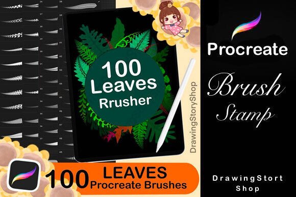 Download 100 Foliage Procreate Brushes,Leaves - Foliage procreate brushes Collection