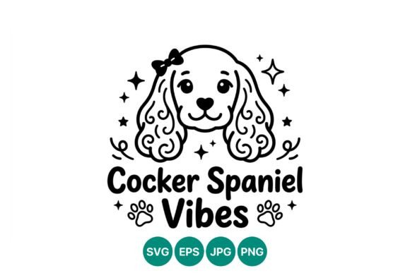 Download Cocker Spaniel Vibes Cute Dog Vector - Spaniel Collection