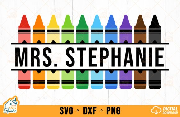 Download School Crayon Split Monogram SVG Teacher - Monogram Collection